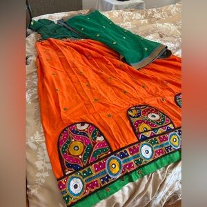 Colorful Embroidered Lengha